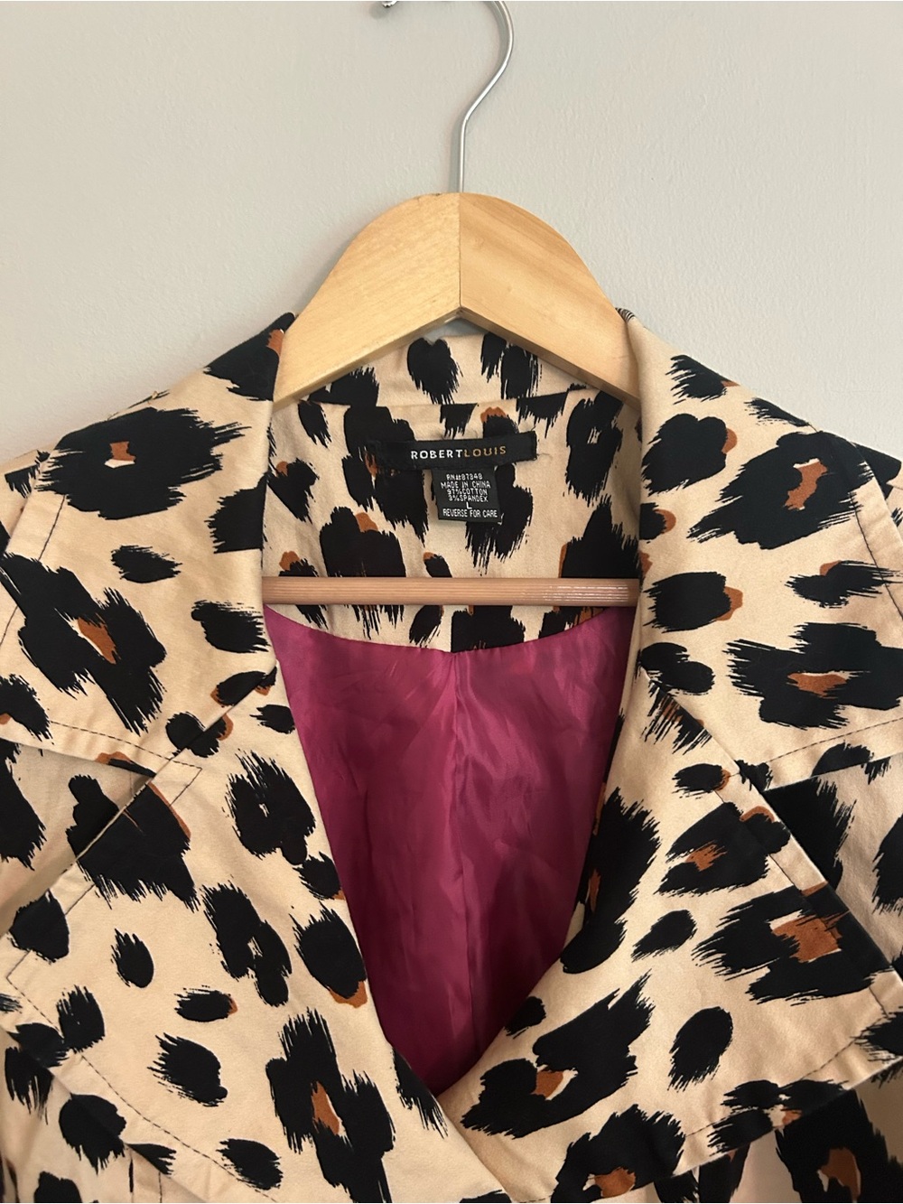 Robert Louis Leopard Print Trench Coat - Beige, Black & Brown - Picture 2 of 13